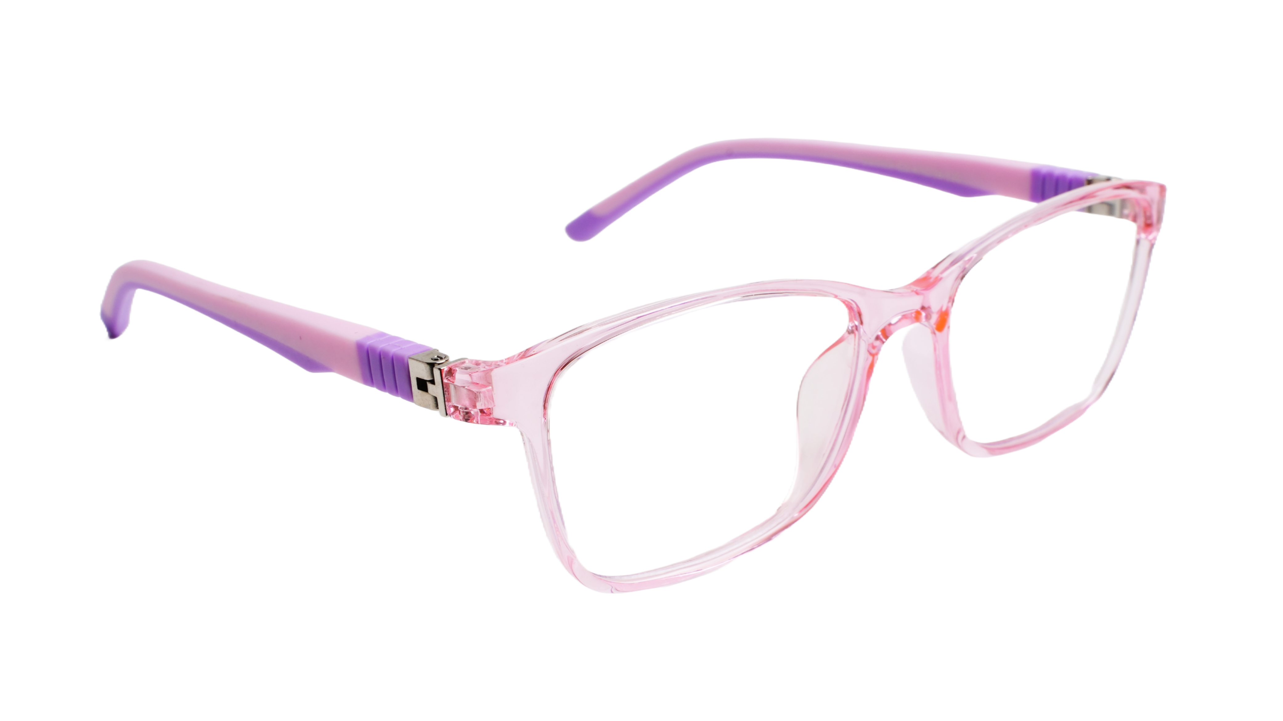 Soigné Kids&Teens Small Rectangular Spectacle Frame.Pink&Purple(7-14)Y-Girl