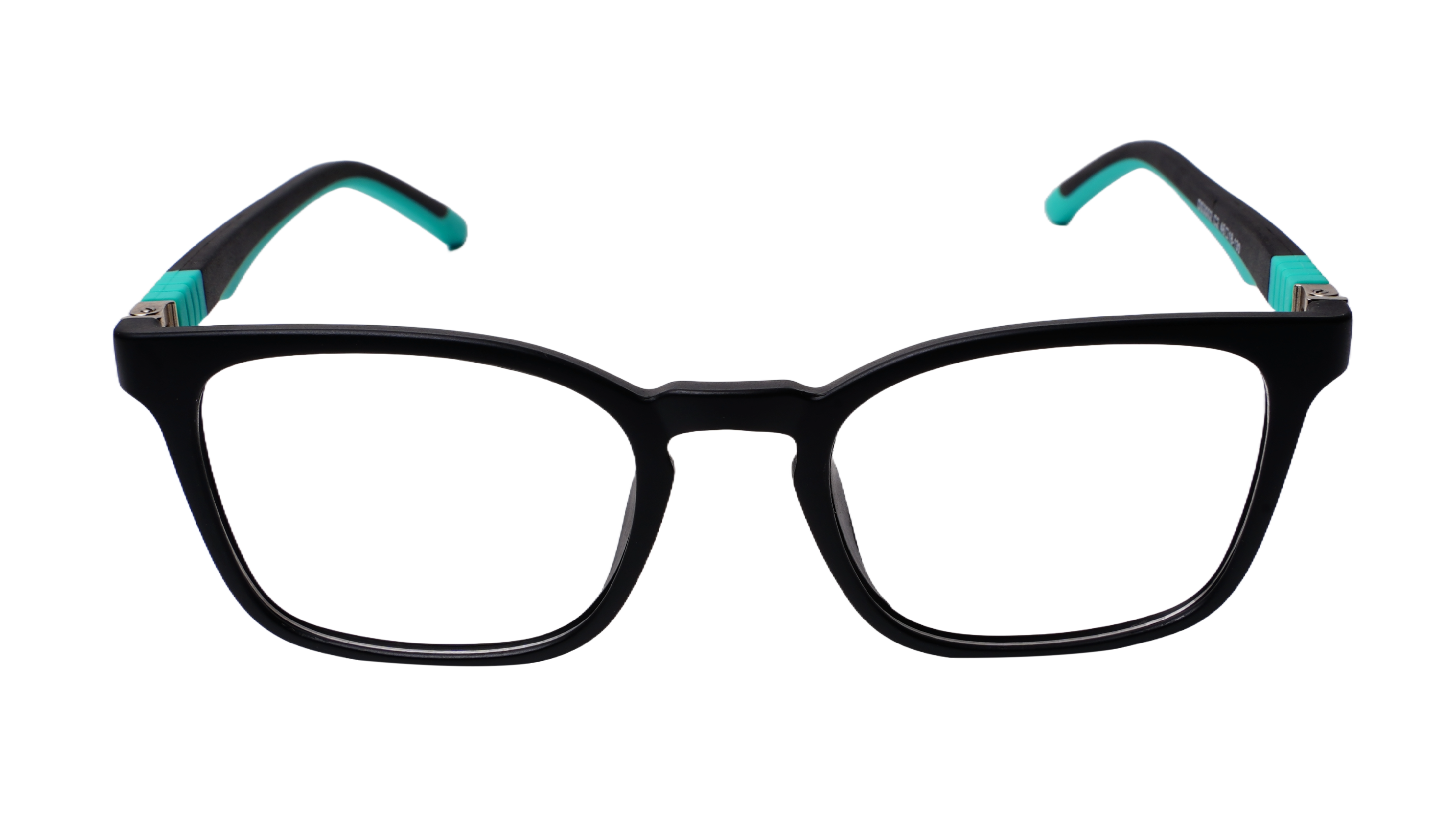 Soigné Kids&Teens Square Spectacle Frame-Black&Green.(6-13)Y-Unisex