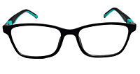Soigné Kids Rectangular Spectacle Frame.Black&Green.(5-11)Y-Unisex Soigné Kids Rectangular Spectacle Frame.Black&Green.(5-11)Y-Unisex