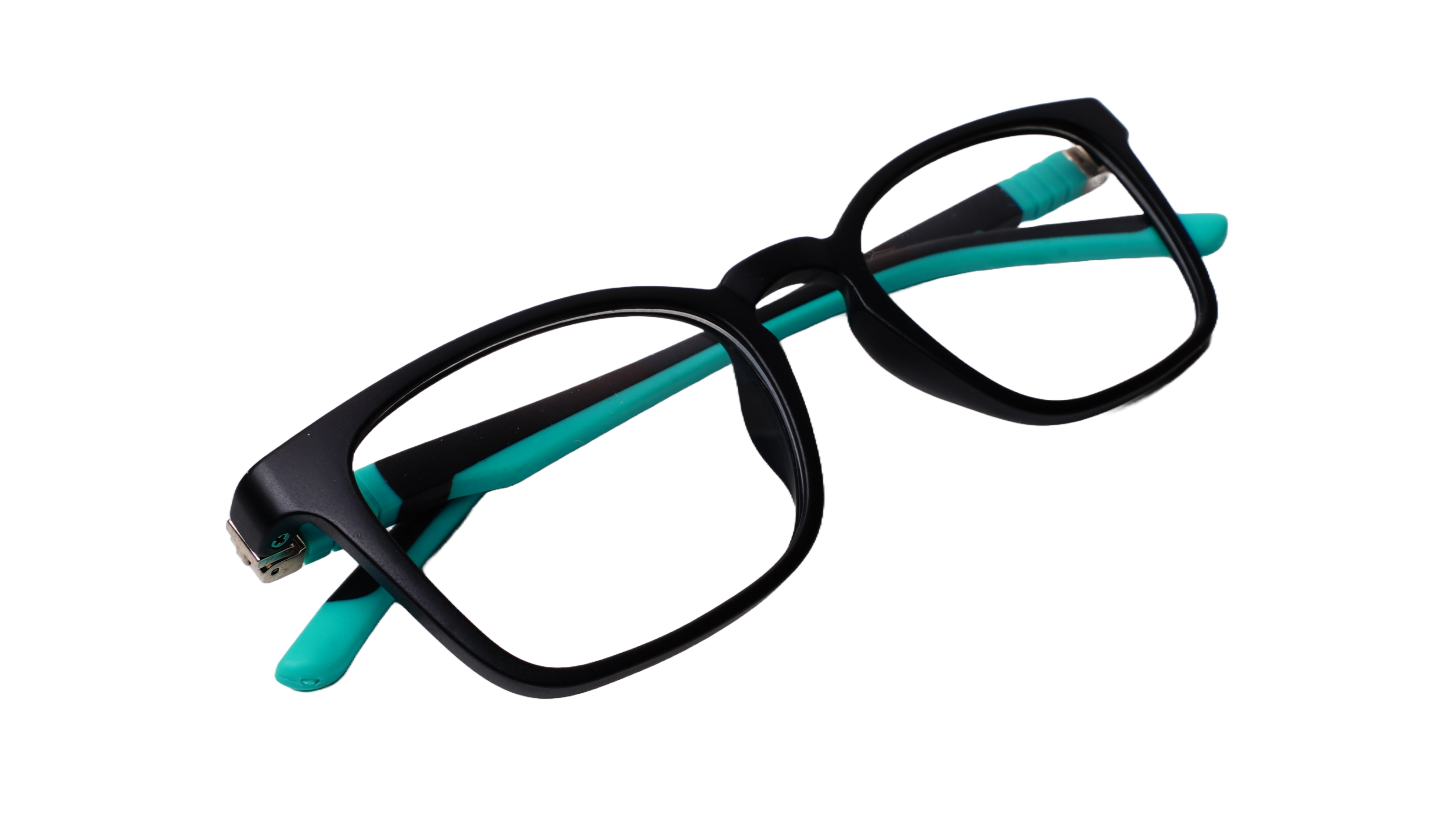 Soigné Kids&Teens Square Spectacle Frame-Black&Green.(6-13)Y-Unisex