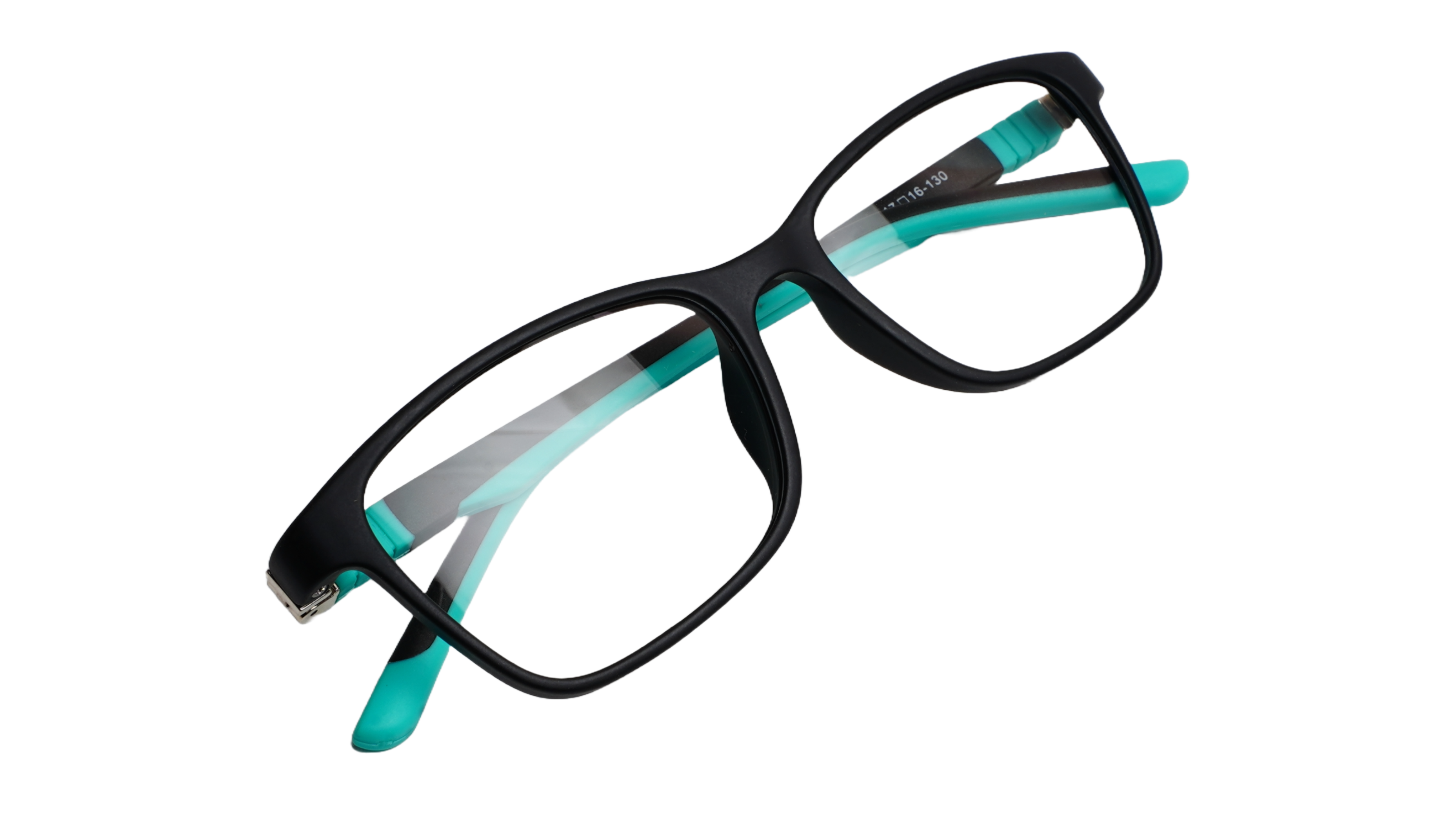 Soigné Kids Rectangular Spectacle Frame.Black&Green.(5-11)Y-Unisex