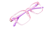 Soigné Kids Small Square Spectacle Frame.Pink&Purple(6-13)Y-Girl Soigné Kids Small Square Spectacle Frame.Pink&Purple(6-13)Y-Girl