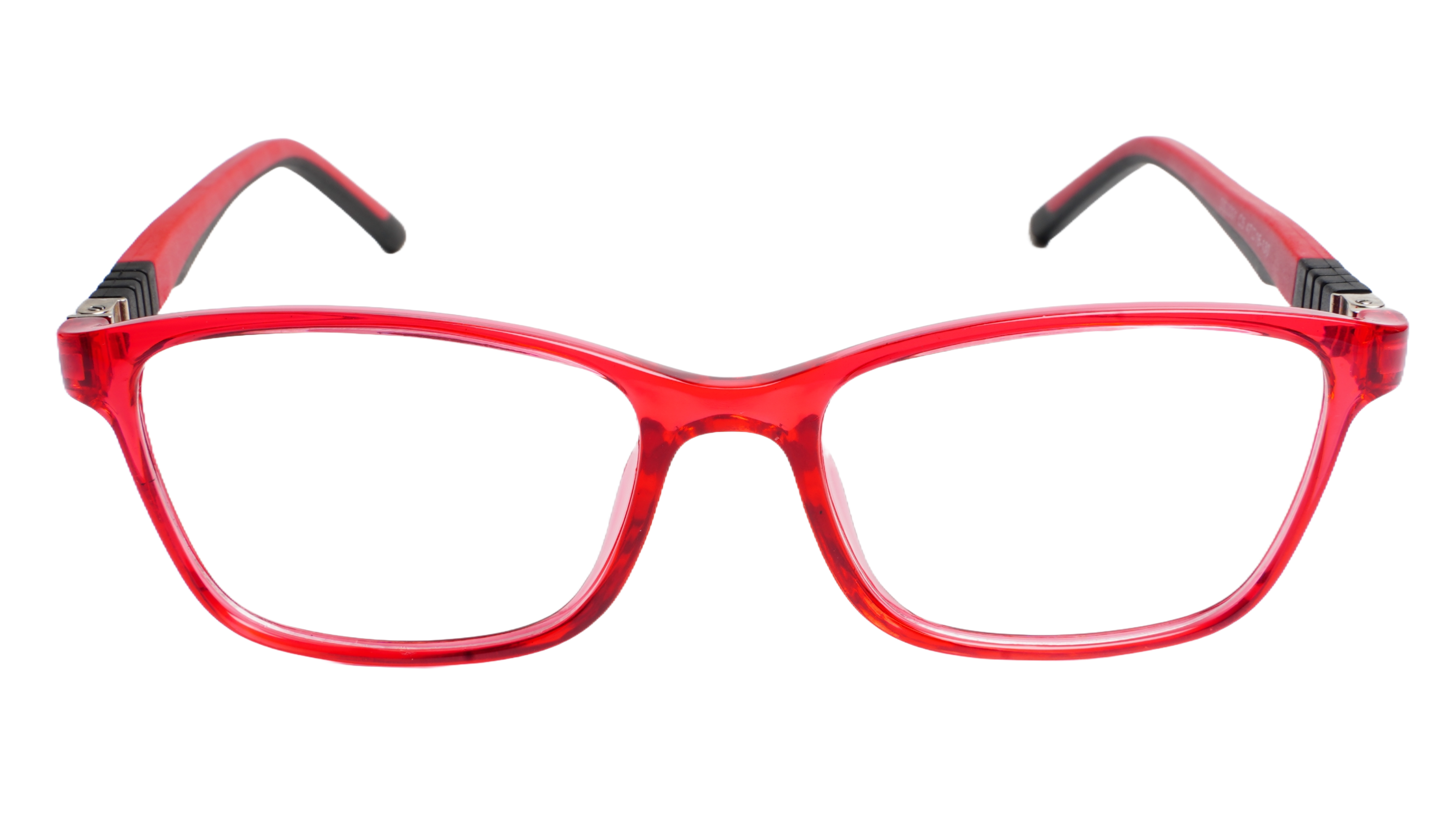 Soigné Kids Rectangular Spectacle Frame.Black&Red.(5-12)Y-Unisex