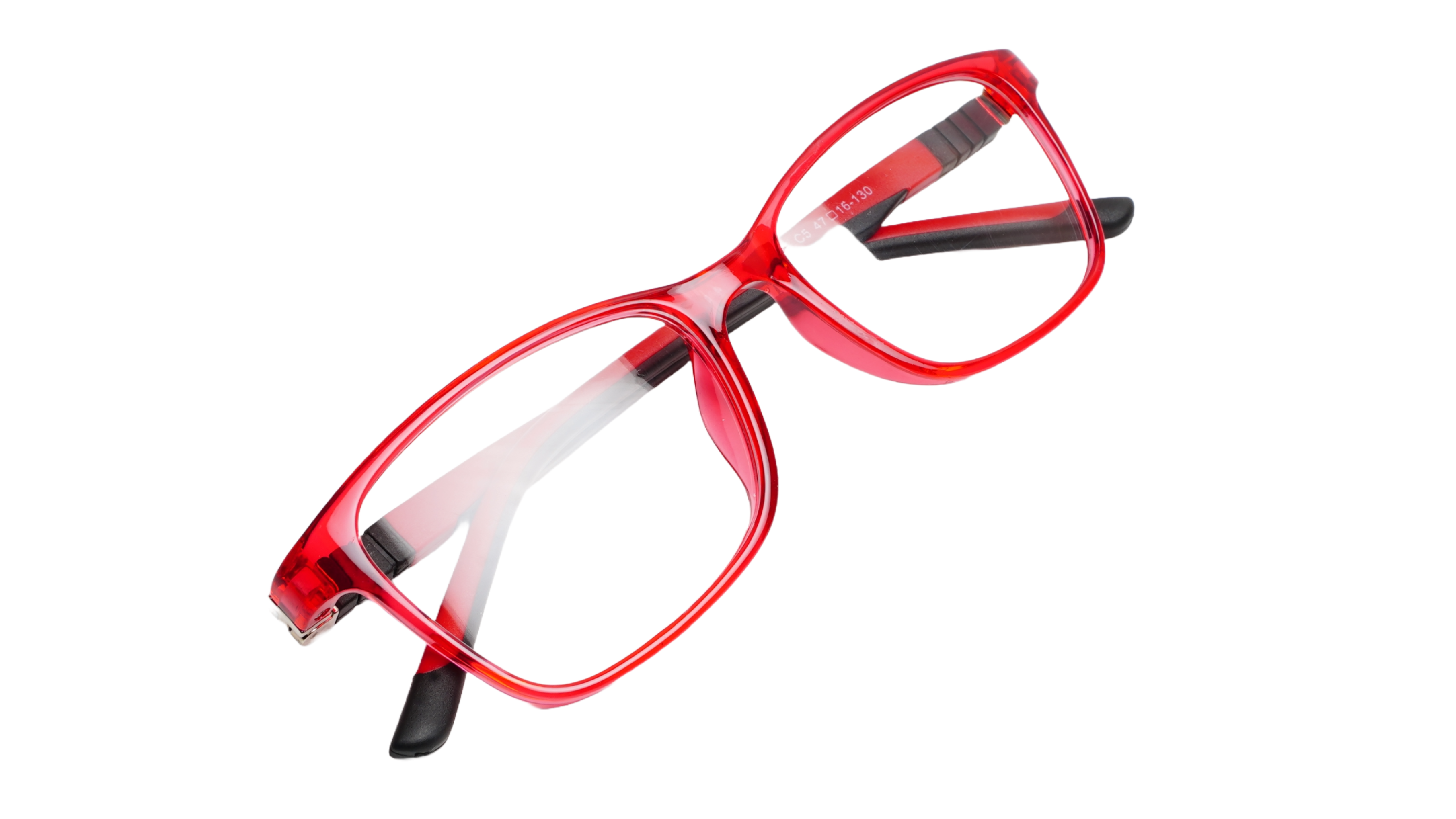 Soigné Kids Rectangular Spectacle Frame.Black&Red.(5-12)Y-Unisex