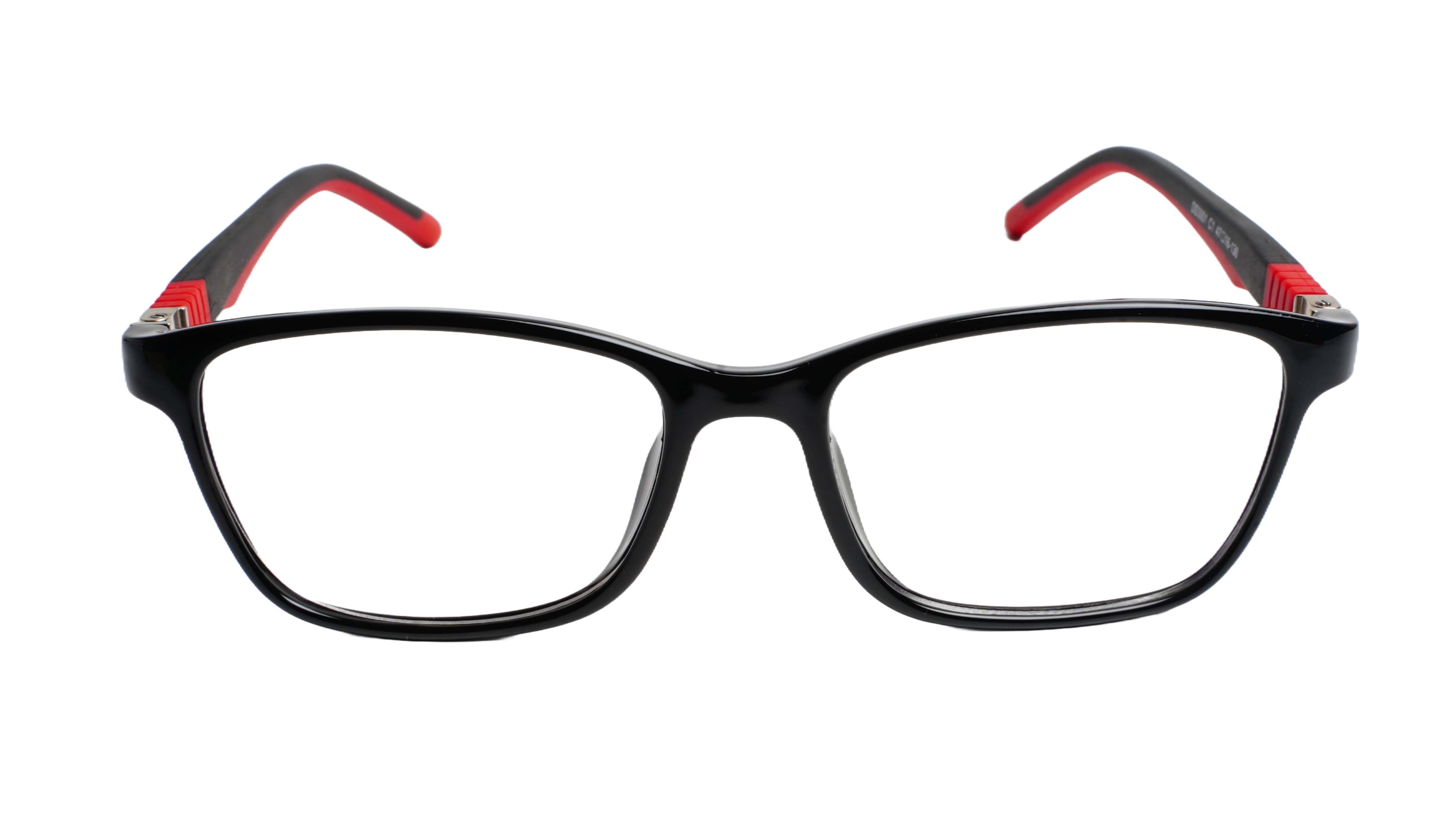 Soigné Kids Rectangular Spectacle Frame.Black&Red Color.(5-12)Y-Unisex