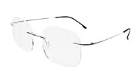 Soigné Unisex Square Rimless Spectacle Frame.Silver