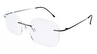 Soigné Unisex Square Rimless Spectacle Frame.Blue