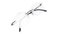 Soigné Unisex Square Rimless Spectacle Frame.Blue