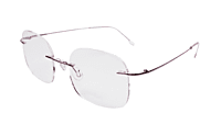 Soigné Female Square Rimless Spectacle Frame.Pink Soigné Female Square Rimless Spectacle Frame.Pink