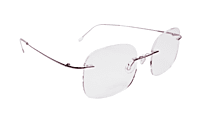 Soigné Female Square Rimless Spectacle Frame.Pink Soigné Female Square Rimless Spectacle Frame.Pink