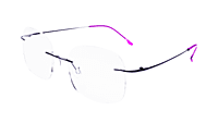 Soigné Female Square Rimless Spectacle Frame.Pink&Black Soigné Female Square Rimless Spectacle Frame.Pink&Black