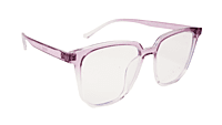 Soigné Female Oversize Square Spectacle Frame.Purple&Transparent Soigné Female Oversize Square Spectacle Frame.Purple&Transparent