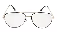 Soigné Unisex Aviator Spectacle Frame.Gold&Black-Medium