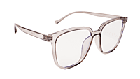 Soigné Unisex Oversized Square Spectacle Frame. See Through Gray Soigné Unisex Oversized Square Spectacle Frame. See Through Gray