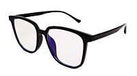 Soigné Unisex Oversized Square Spectacle Frame.Black Soigné Unisex Oversized Square Spectacle Frame.Black