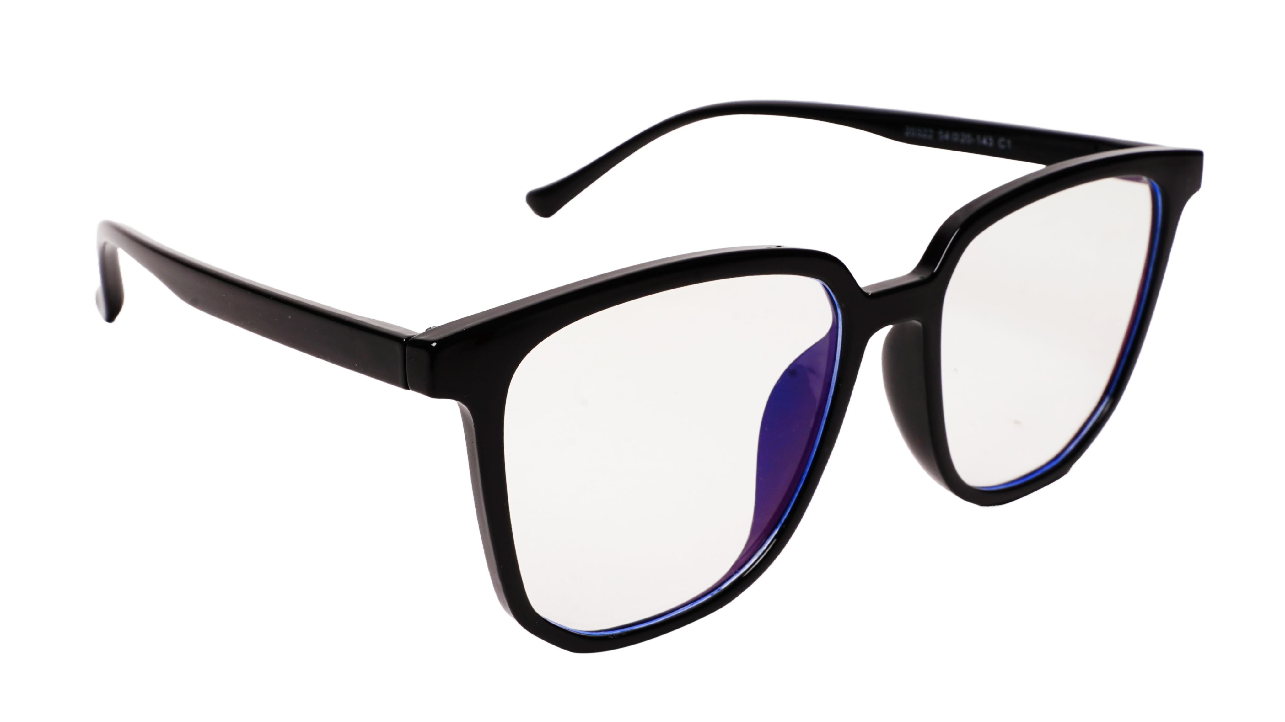 Soigné Unisex Oversized Square Spectacle Frame.Black