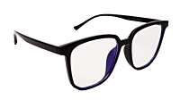 Soigné Unisex Oversized Square Spectacle Frame.Black Soigné Unisex Oversized Square Spectacle Frame.Black