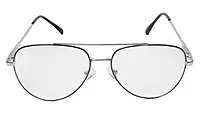 Soigné Unisex Aviator Spectacle Frame.Blue&Silver-Medium