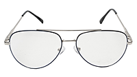 Soigné Unisex Aviator Spectacle Frame.Blue&Silver-Medium Soigné Unisex Aviator Spectacle Frame.Blue&Silver-Medium