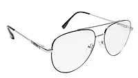 Soigné Unisex Aviator Spectacle Frame.Blue&Silver-Medium Soigné Unisex Aviator Spectacle Frame.Blue&Silver-Medium