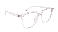 Soigné Unisex Oversized Square Spectacle Frame.Transparent Color Soigné Unisex Oversized Square Spectacle Frame.Transparent Color