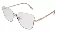 Soigné Female Oversize Square Spectacle Frame.Pink&Golden