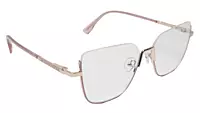 Soigné Female Oversize Square Spectacle Frame.Pink&Golden