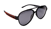 Soigné Unisex Large Aviator Sunglasses.Black&Red Soigné Unisex Large Aviator Sunglasses.Black&Red