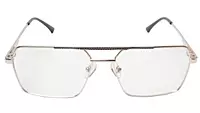 Soigné Unisex Rectangular Spectacle Frame.Gold-Large