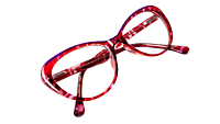 Soigné Female Large Cateye Spectacle.Red&Transparent Soigné Female Large Cateye Spectacle.Red&Transparent