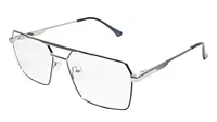 Soigné Unisex Rectangular Spectacle Frame.Silver&Blue-Large