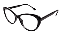 Soigné Female Cat Eye Spectacle Frame.Black-Large Soigné Female Cat Eye Spectacle Frame.Black-Large