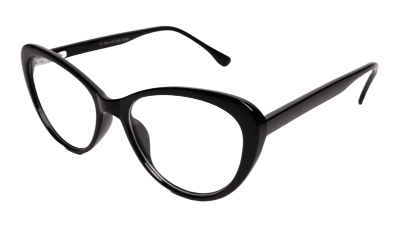Soigné Female Cat Eye Spectacle Frame.Black-Large Soigné Female Cat Eye Spectacle Frame.Black-Large