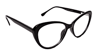 Soigné Female Cat Eye Spectacle Frame.Black-Large Soigné Female Cat Eye Spectacle Frame.Black-Large