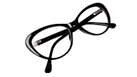 Soigné Female Cat Eye Spectacle Frame.Black-Large Soigné Female Cat Eye Spectacle Frame.Black-Large