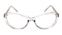 Soigné Female Cat Eye Spectacle Frame.See Through Gray-Large Soigné Female Cat Eye Spectacle Frame.See Through Gray-Large