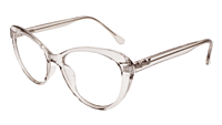 Soigné Female Cat Eye Spectacle Frame.See Through Gray-Large Soigné Female Cat Eye Spectacle Frame.See Through Gray-Large