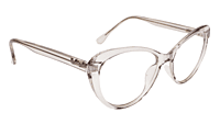 Soigné Female Cat Eye Spectacle Frame.See Through Gray-Large Soigné Female Cat Eye Spectacle Frame.See Through Gray-Large