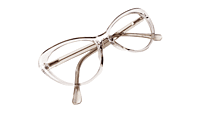Soigné Female Cat Eye Spectacle Frame.See Through Gray-Large Soigné Female Cat Eye Spectacle Frame.See Through Gray-Large