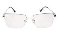 Soigné Unisex Half Rim Rectangular Spectacle Frame.Gold&Brown-Medium