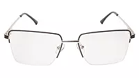 Soigné Unisex Half Rim Rectangular Spectacle Frame.Golden&Brown-Medium