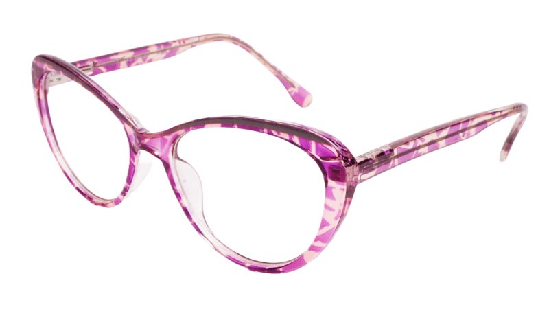 Soigné Female Large Cat Eye Spectacle.Purple&Transparent Soigné Female Large Cat Eye Spectacle.Purple&Transparent