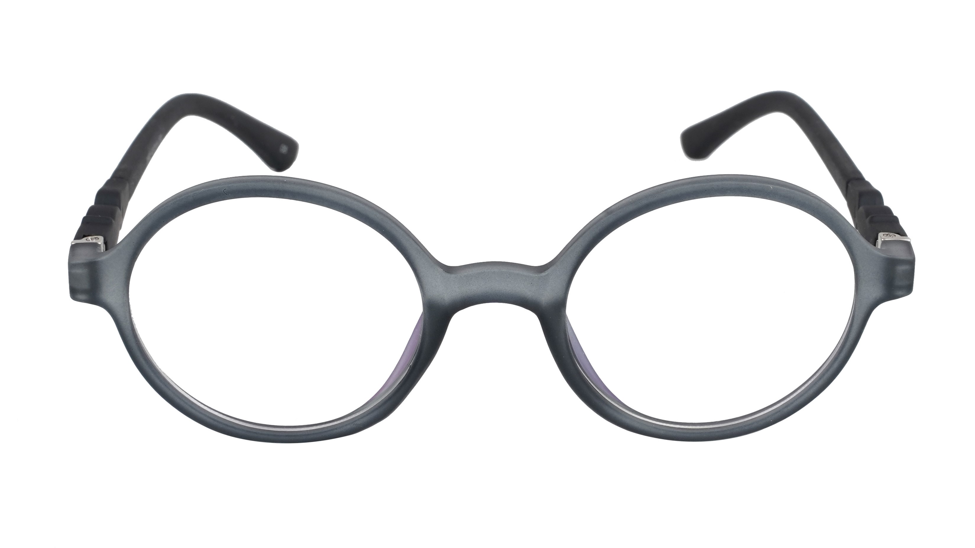 Baby Boys Round Spectacle Frame. Matte Grey Color Frame. AGE-(3-8Years)