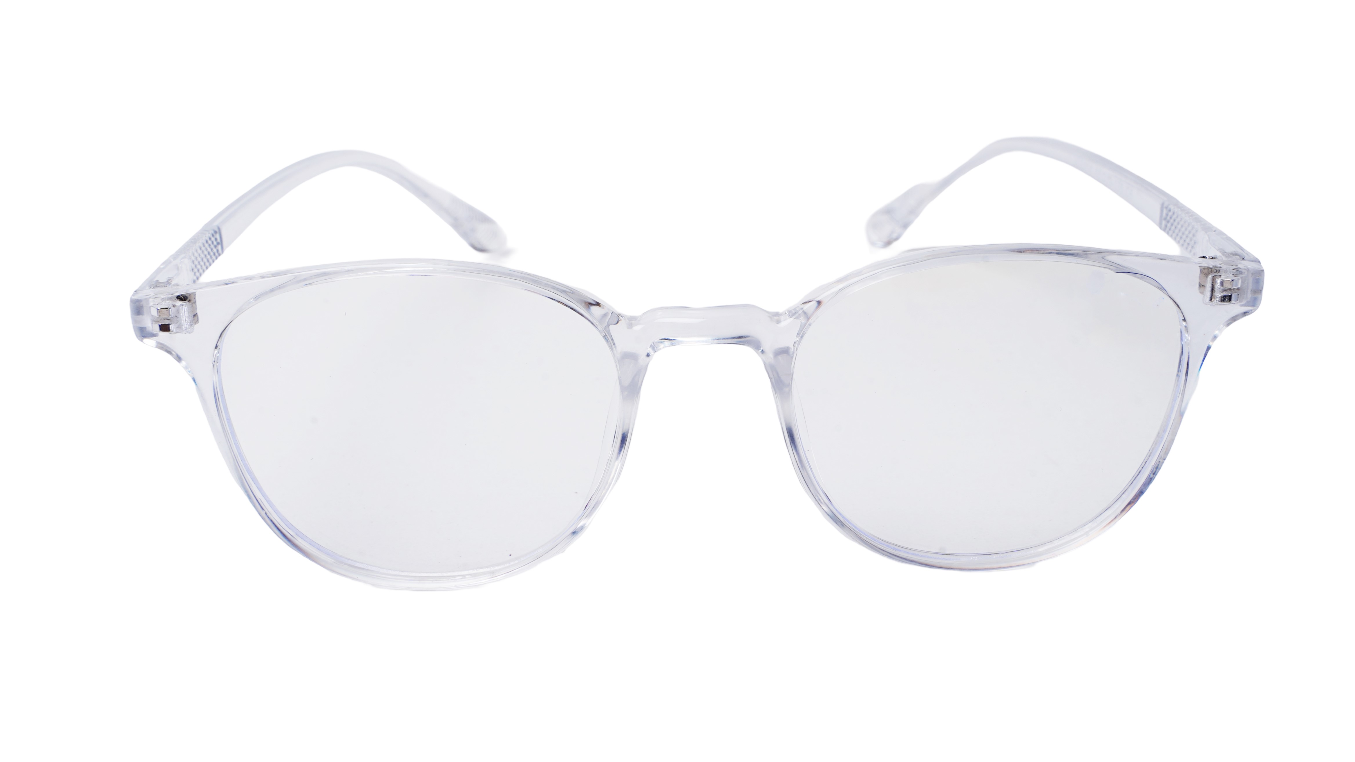 Soigné Unisex Round Medium Spectacle Frames.Transparent