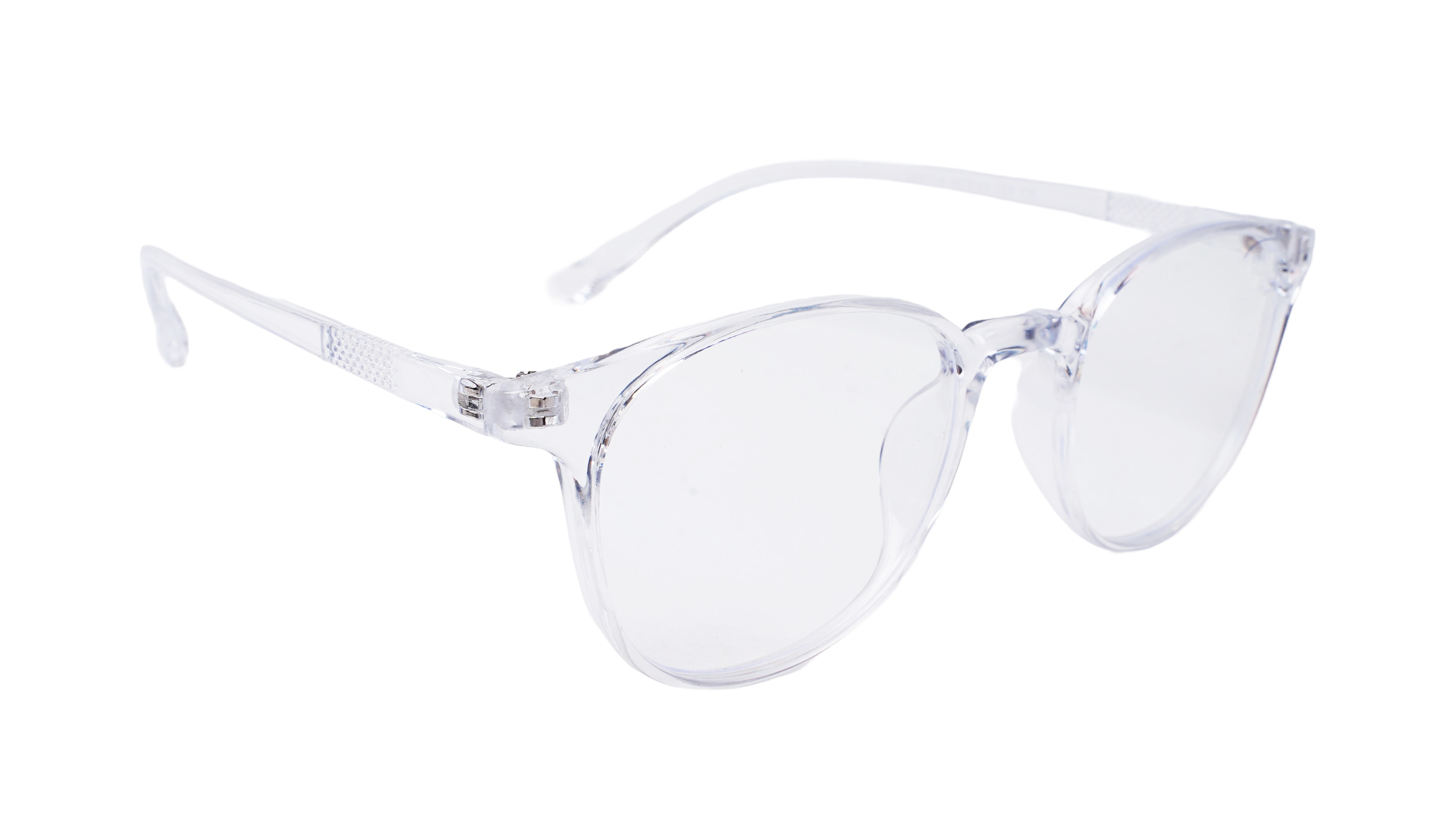 Soigné Unisex Round Medium Spectacle Frames.Transparent