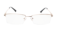 Soigné Unisex Half Rim Rectangular Spectacle Frame.Golden-Large Soigné Unisex Half Rim Rectangular Spectacle Frame.Golden-Large