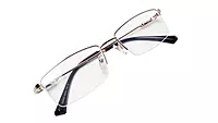 Soigné Unisex Half Rim Rectangular Spectacle Frame.Golden-Large