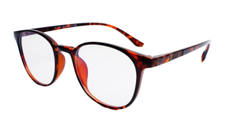 Soigné Unisex Round Medium Spectacle Frames.Leopard Print Soigné Unisex Round Medium Spectacle Frames.Leopard Print