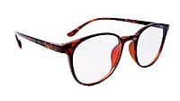 Soigné Unisex Round Medium Spectacle Frames.Leopard Print Soigné Unisex Round Medium Spectacle Frames.Leopard Print