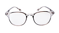 Soigné Unisex Round Spectacle Frames.See Through Gray-Medium Soigné Unisex Round Spectacle Frames.See Through Gray-Medium